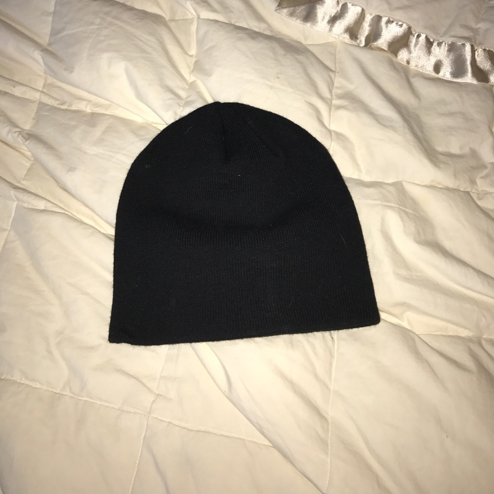 plain black beanie