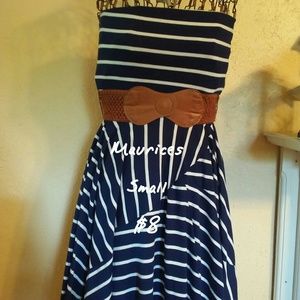 Maurices strapless stripe midi dress
