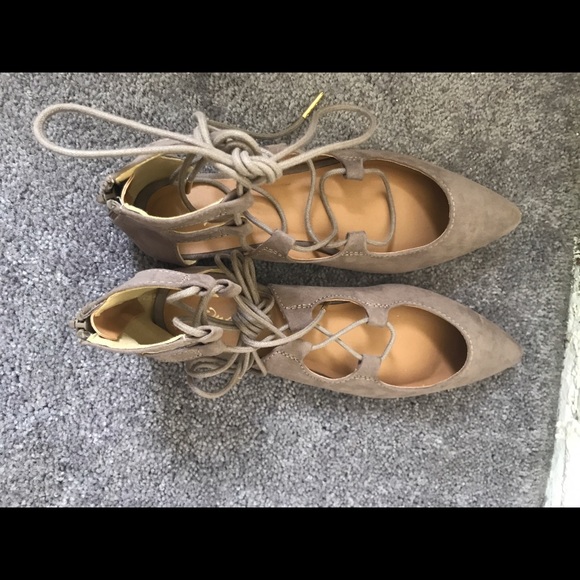 Lace up suede sandals - Picture 1 of 2