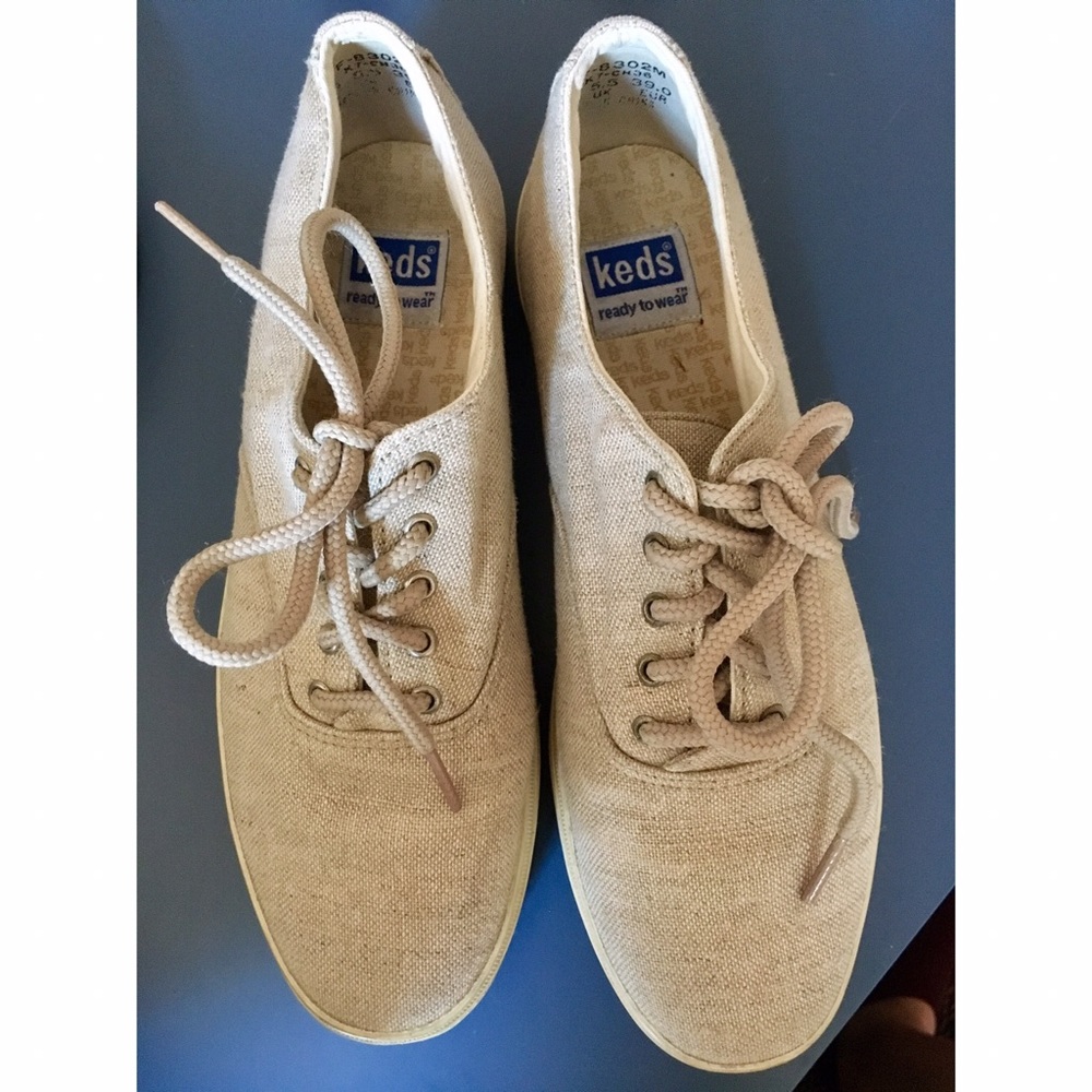Tan Lace Up Keds