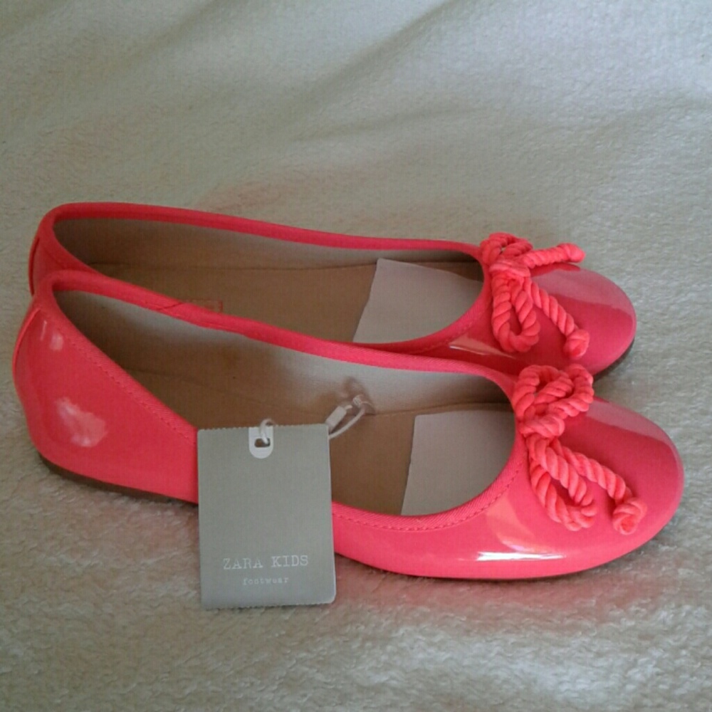 ZARA Girls pink ballerina flats