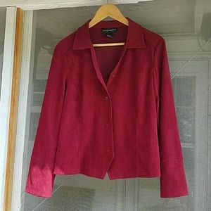 Suede feel ladies jacket