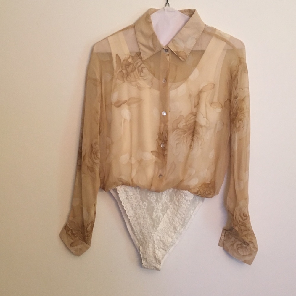DKNY silk blouse size 8
