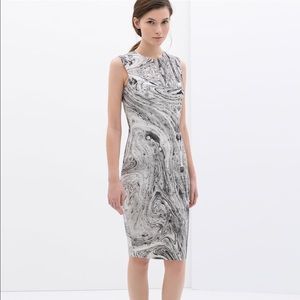 Zara marble print dress