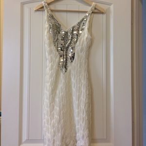 Arden B white sequin dress size S