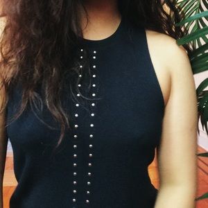 Navy studded dress