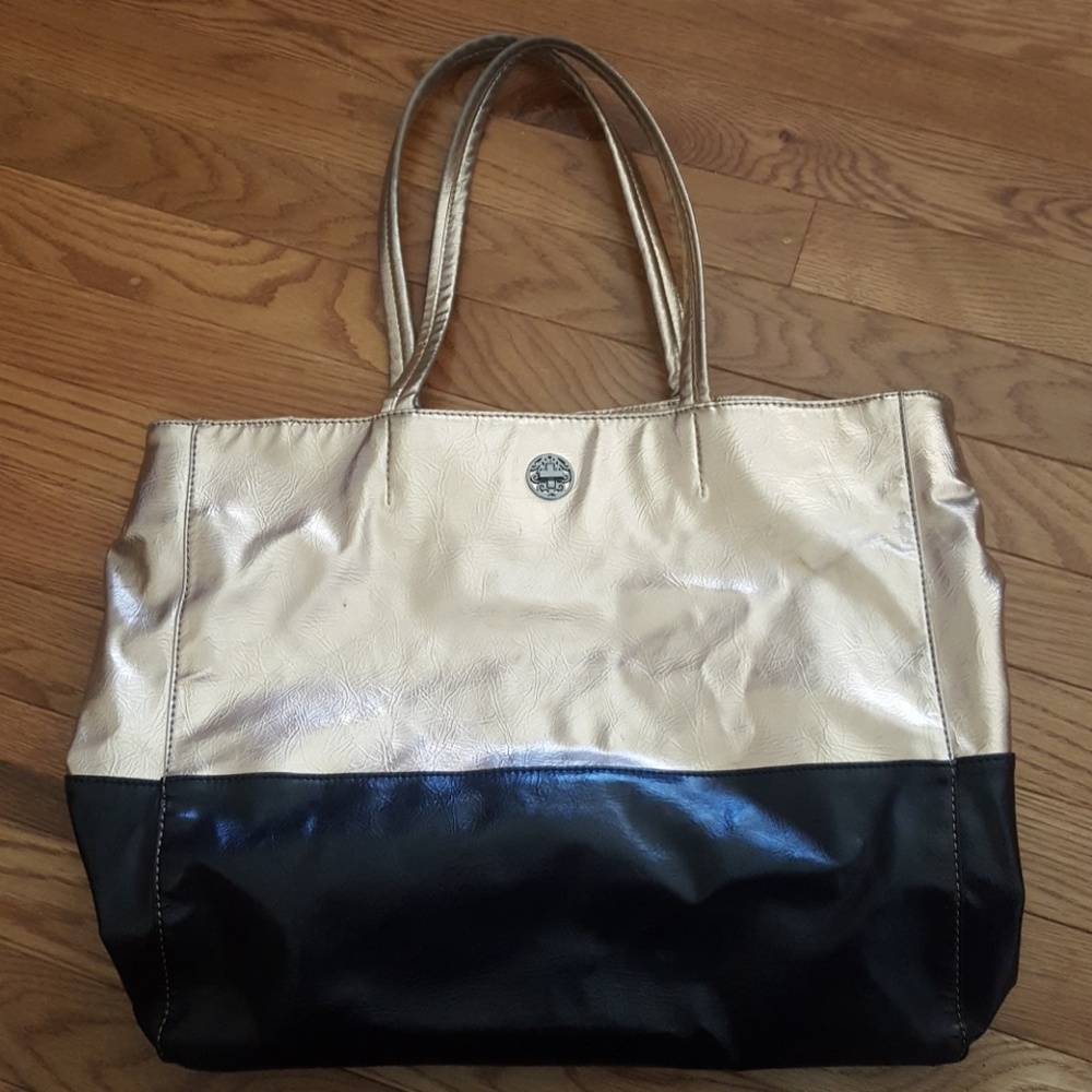 Jessica Simpson Black and light copper large purse