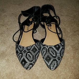 Black and White Sandals