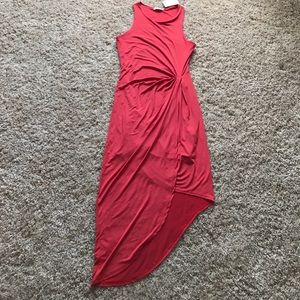 Draped asymmetrical dress