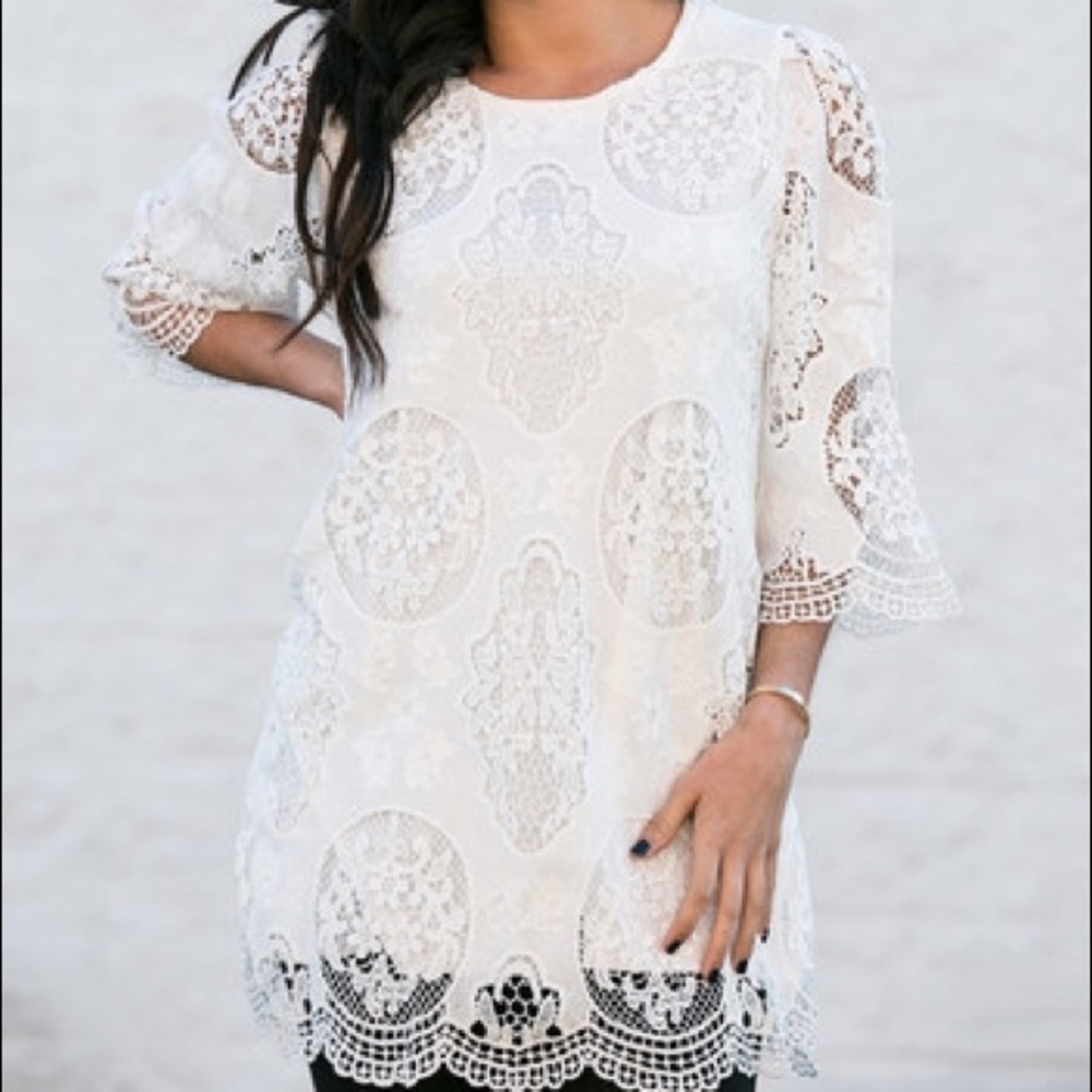 Plus size lace top