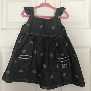 Black denim-like Calvin Klein dress- 24 mo.