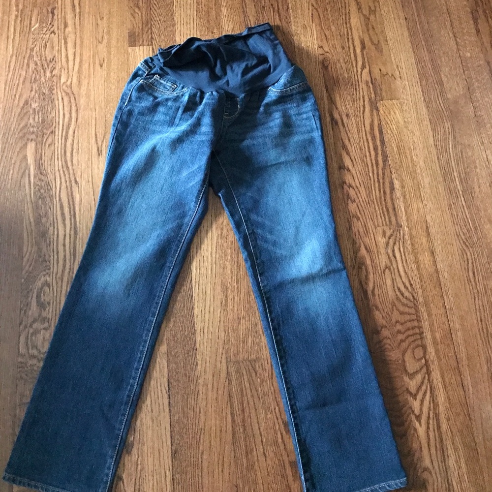 Motherhood maternity boot cut jeans.