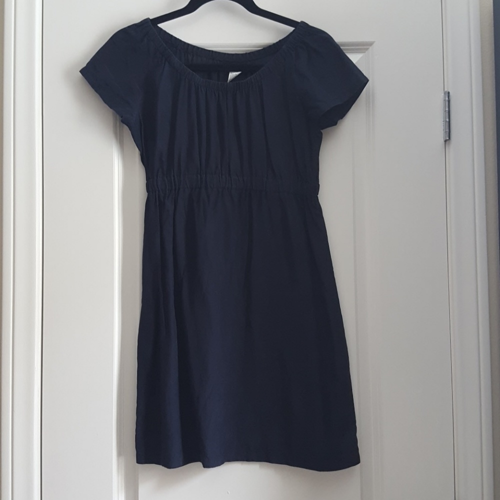 J. crew navy silk dress