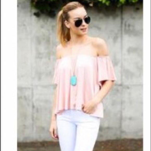 Vici Collection Tops - Grey off the shoulder top