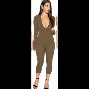 Naked wardrobe olive romper