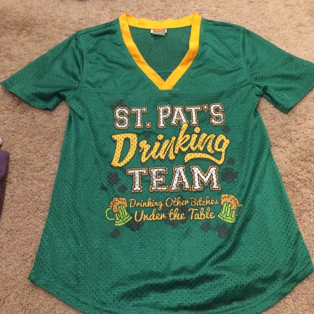 Green drinking jersey