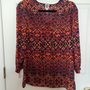 Anne Klein lace up tunic