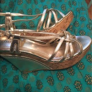 Gold Metallic Wedges