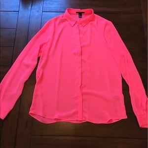 Neon pink blouse