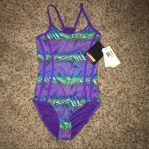 Girls Swim Suit Tribal Print One Piece