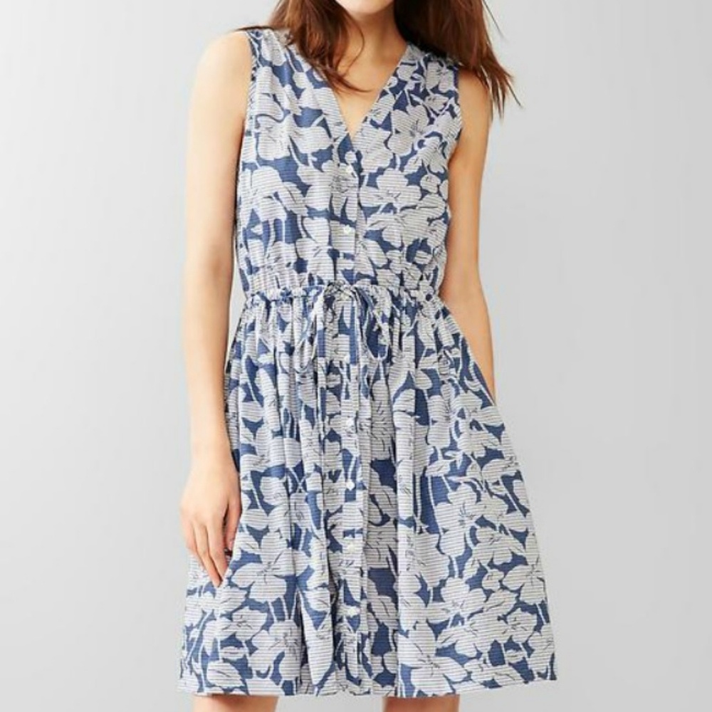 Fit and flare shirt dress.  POCKETS!
