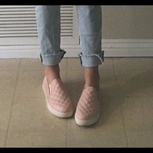 Light pink Steve Madden slip ons