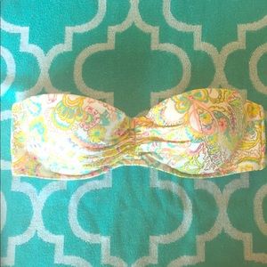 Gently Used VS Strapless Bikini Top/Medium bottoms