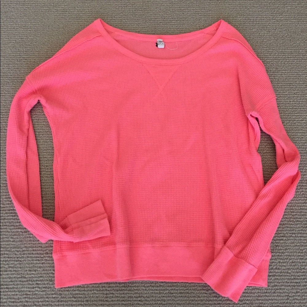 Free People Waffle Sweatshirt