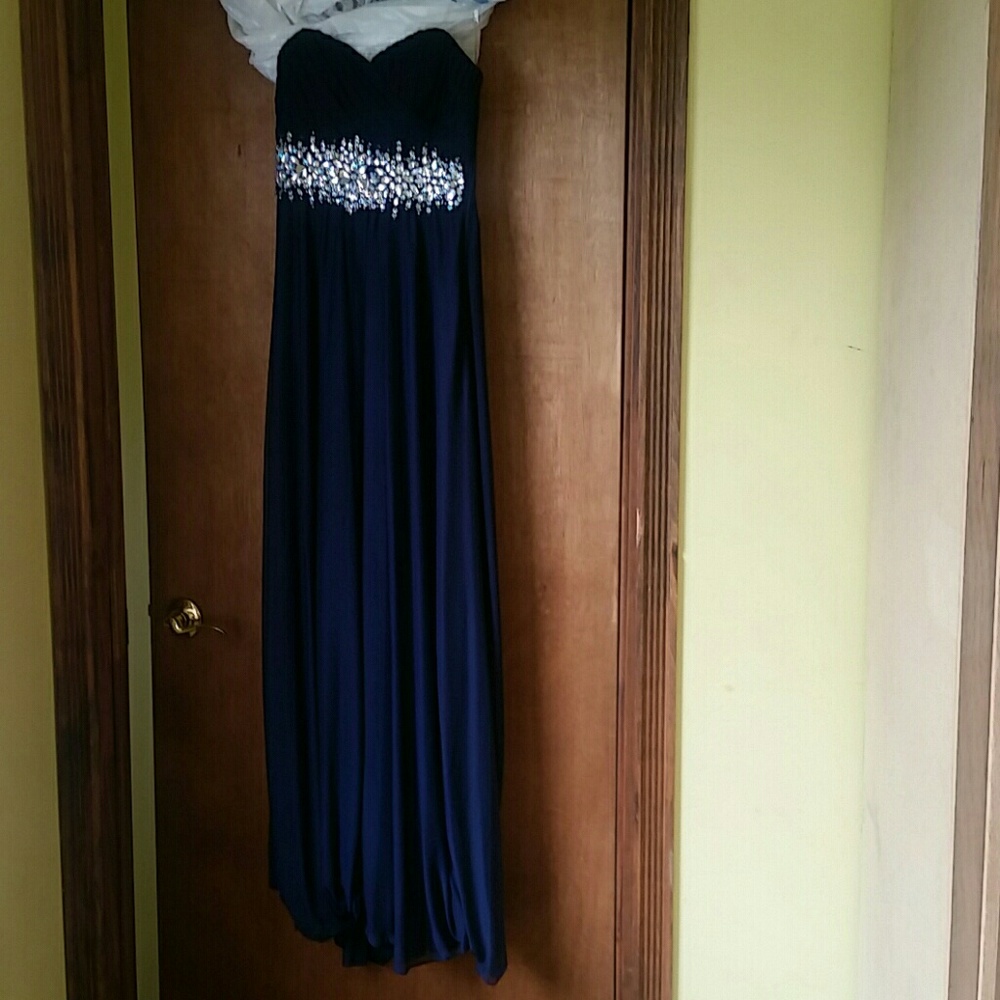 Navy Blue Prom Dress