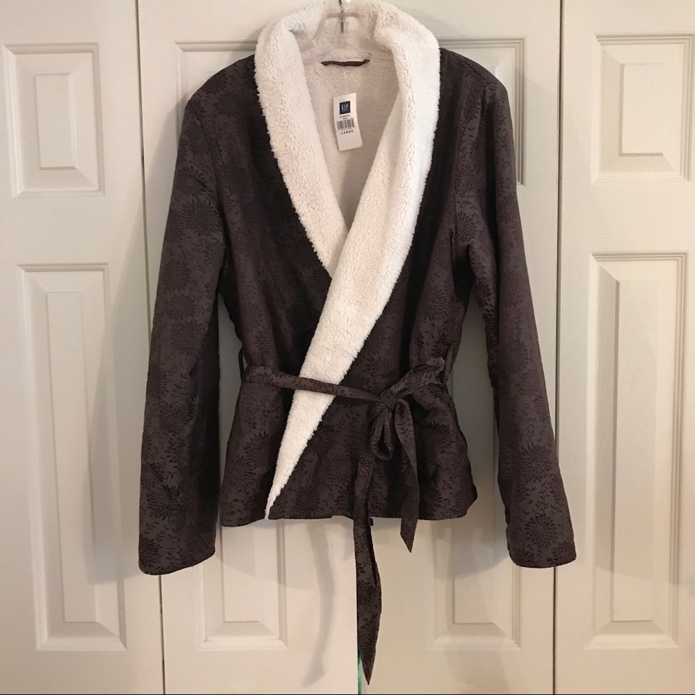 NWT GAP women's reversible lounge robe