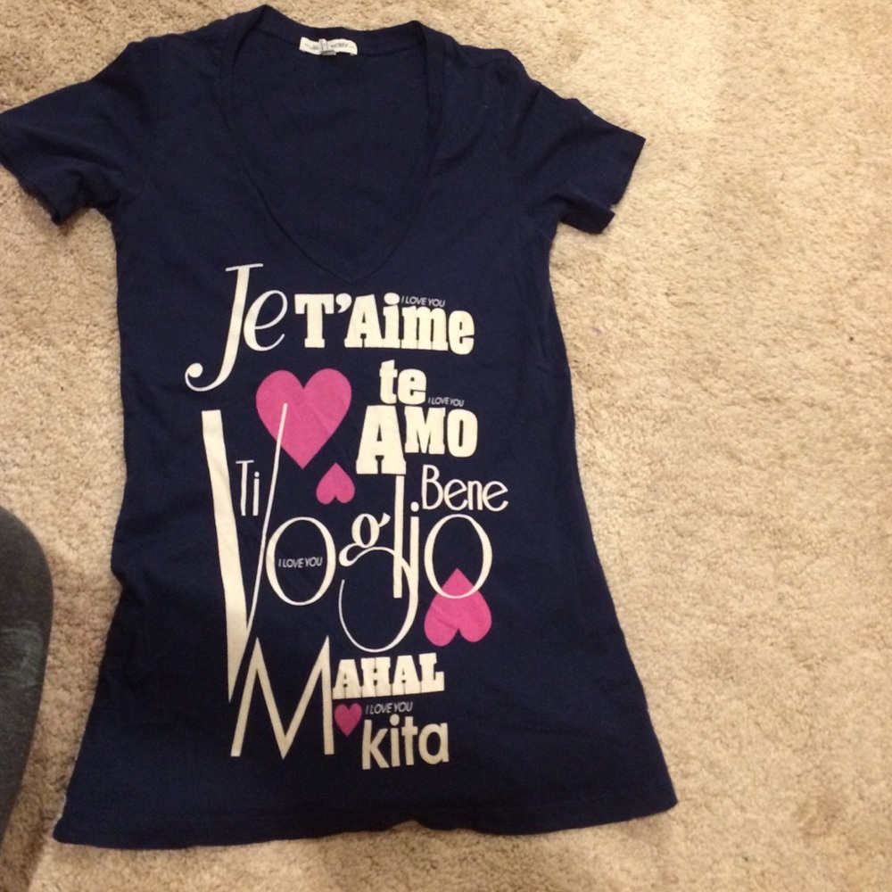 F21 navy tee