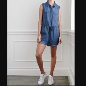 NWOT Forever 21 Chambray Sleeveless Romper S