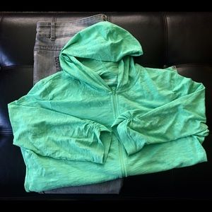 Eddie Bauer Lightweight 3/4 Sleeve Zip Up Hoodie