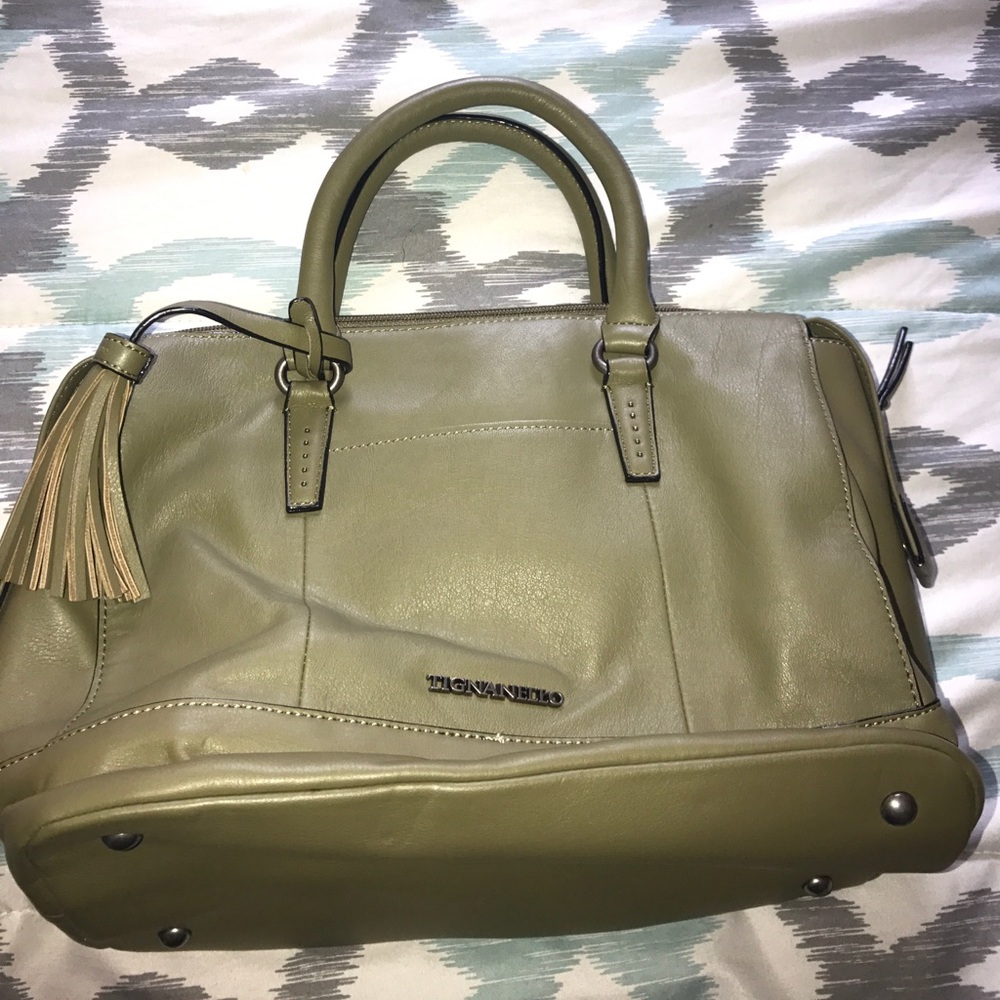 Olive green handbag