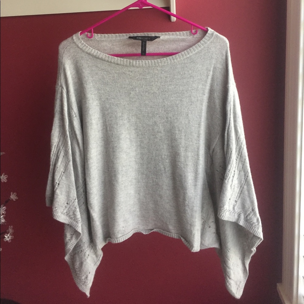 BCBG MaxAzria grey sweater.