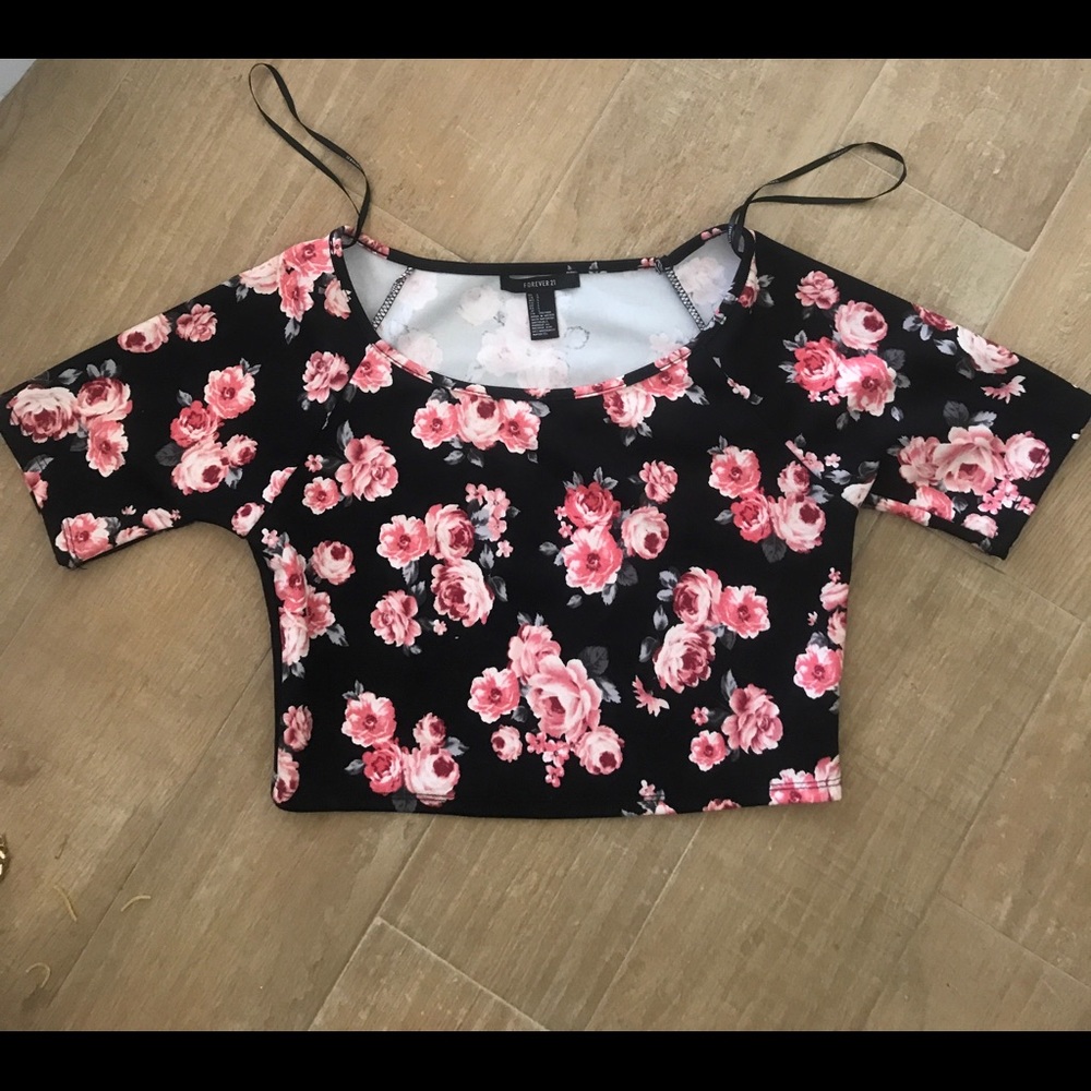 Forever 21 Floral Print Crop Top