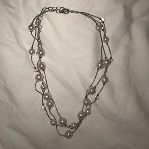 Layered pearl necklace!
