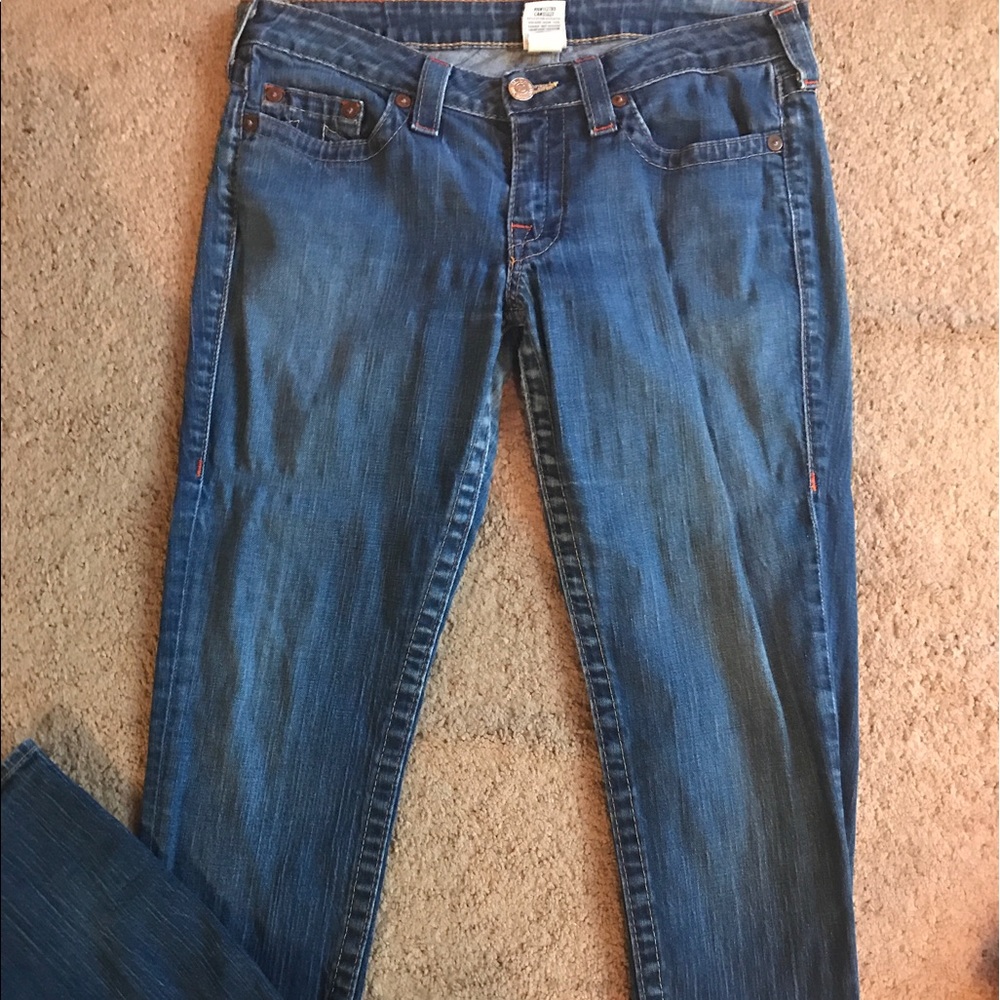 True religion women's straight legged jeans