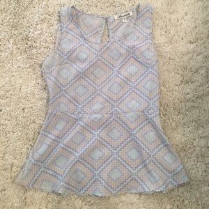 Peplum tank in pastel colors