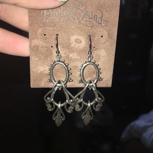Silver dangling earrings