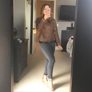 Bad ass, vegan leather jacket. Size small