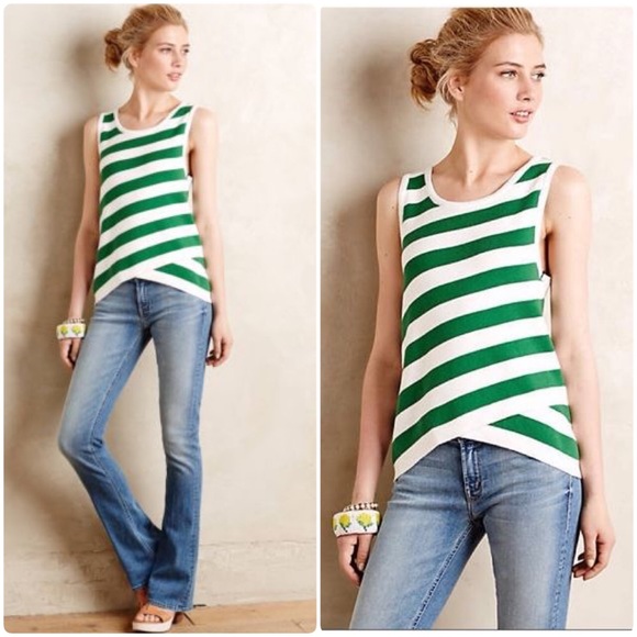 Anthropologie Tops - Anthropologie Valley Green Tank NWT