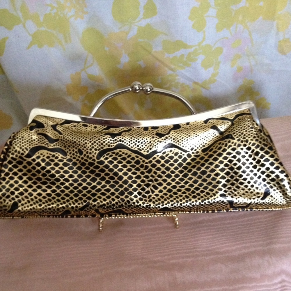 Stunning Black & Gold Clutch by IAN