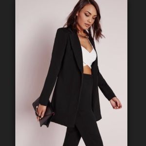 NWOT Missguided Black midi blazer 4