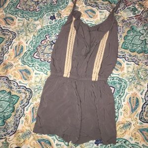 Gray spaghetti strap romper