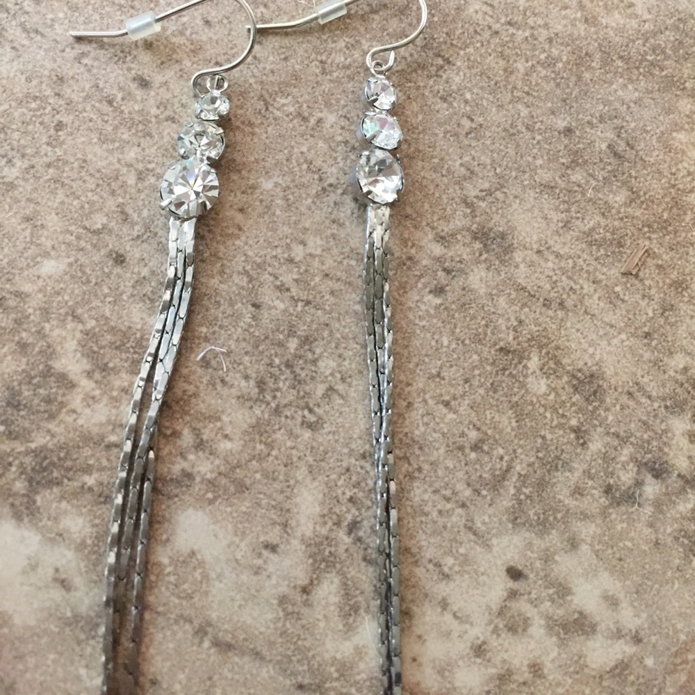 3 for $20 eligible! Long silver earrings