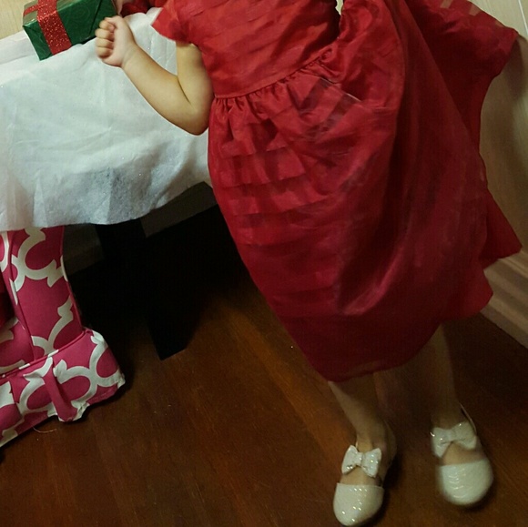 OLD NAVY SILVER POLKA DOT FLATS WITH BOW SIZE 7 - Picture 4 of 4