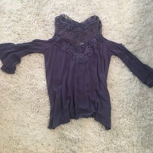 Off the shoulder long sleeve top