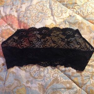 Black lace bra cover