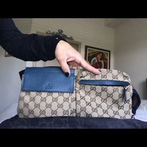 Authentic Gucci leather and Canvas Fanny Pack